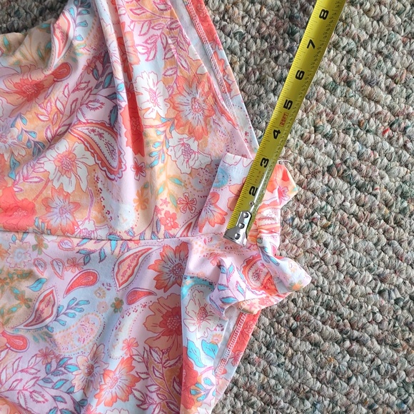 SO BRAND WOMEN'S JUNIOR SCOOPNECK "SKATER" PINK FLORAL ROMPER SIZE SMALL - Picture 7 of 15